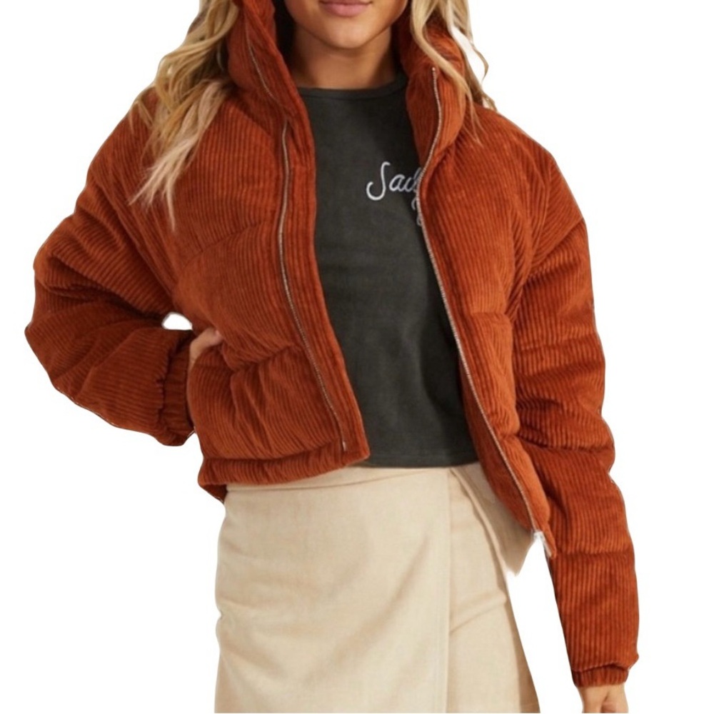 ALTAR’D STATE Aria Corduroy Puffer Jacket